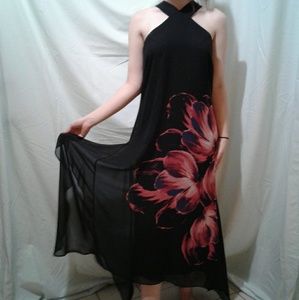 🌺Nearly New Jennifer Lopez Sheer Lined Maxi Dress